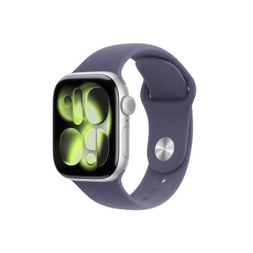 Apple Watch Series 11 GPS 42mm Silver Aluminium Case with Purple Fog Sport Band - M L