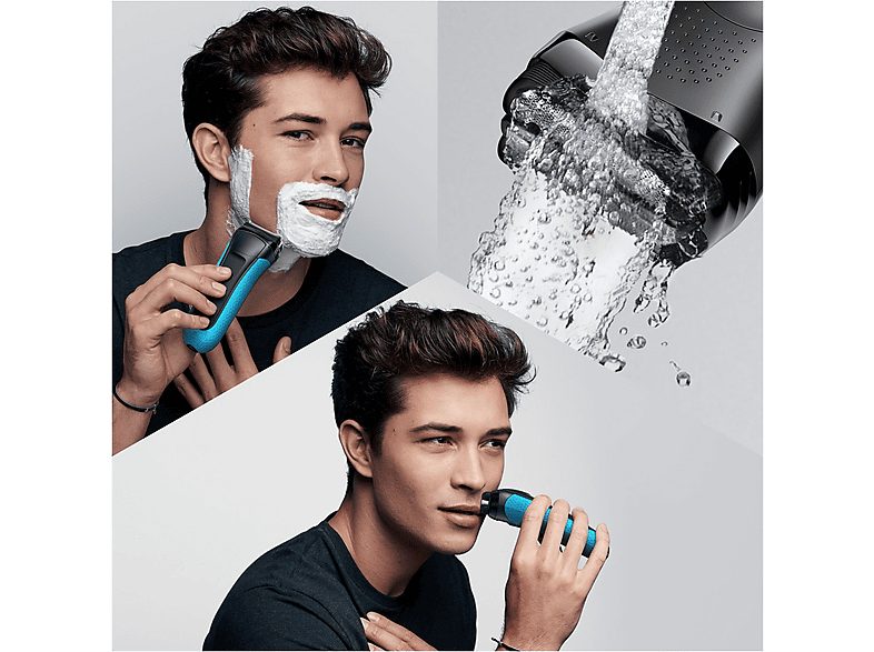 Afeitadora - BRAUN 3040, 50 min, Uso inalámbrico, Azul — foto 9