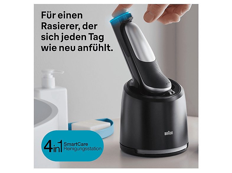 Afeitadora - BRAUN 433637, 50 min, Centro de Limpieza SmartCare, Negro — foto 4