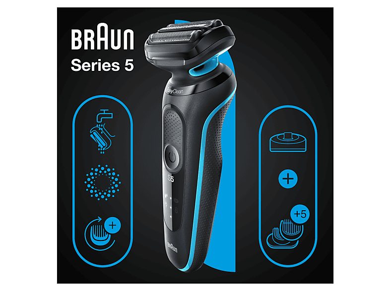 Afeitadora - BRAUN 51-M4500cs, 50min, Negro — foto 3