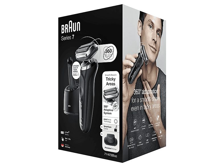 Afeitadora - BRAUN 71-N7200CC, 50 min, Negro — foto 7