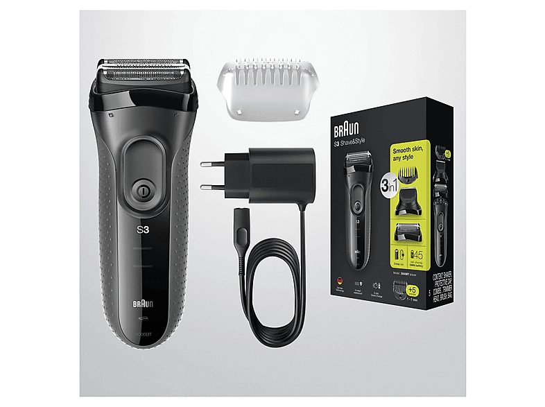 Afeitadora - BRAUN 8006540835265, 45 min, Recargable, Inalámbrico, Gris — foto 3