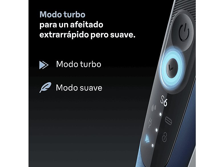 Afeitadora - Braun Afeitadora eléctrica Series 6  62-B1200S, 1 accesorio de precisión, 60 min autonomía, Afeitado en seco y en mojado, Azul — foto 4