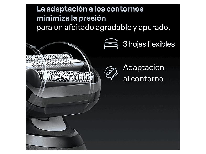 Afeitadora - Braun Afeitadora eléctrica Series 6  62-B1200S, 1 accesorio de precisión, 60 min autonomía, Afeitado en seco y en mojado, Azul — foto 5