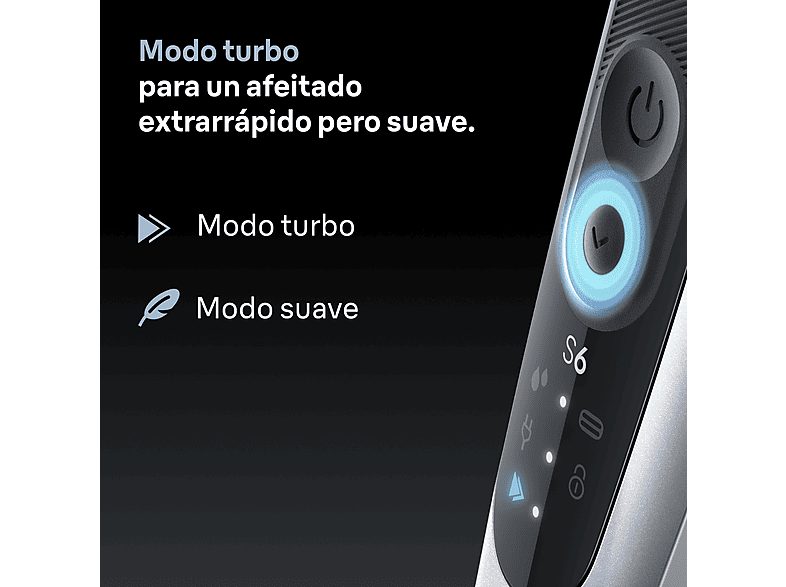 Afeitadora - Braun Afeitadora Eléctrica Series 6 62-S7650CC, Centro SmartCare, +2 Accesorios, 60 min autonomía, Afeitado en seco y en mojado, Plata — foto 5