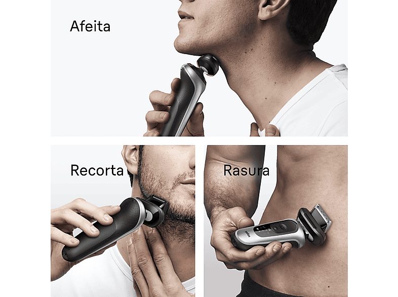 Afeitadora - Braun Afeitadora Eléctrica Series 6 62-S7650CC, Centro SmartCare, +2 Accesorios, 60 min autonomía, Afeitado en seco y en mojado, Plata — foto 7