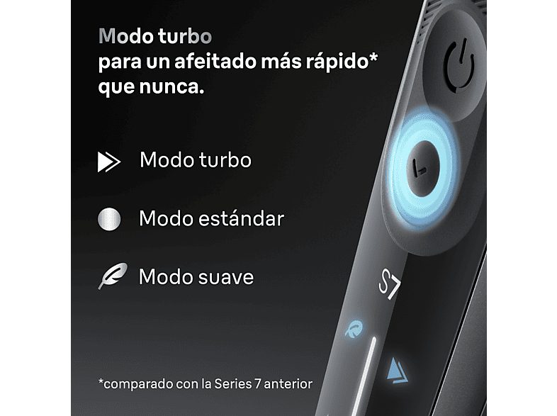 Afeitadora - Braun Afeitadora eléctrica Series 7 72-C7200CC,  3 modos, Centro SmartCare, 1 accesorio de precisión, Afeitado en seco y mojado, Oro — foto 4