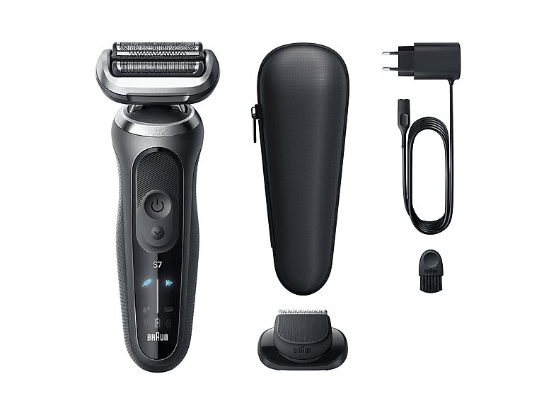 Afeitadora - Braun Afeitadora eléctrica Series 7 72-G1200S, 3 modos, 1 accesorio de precisión, 60 min autonomía, Afeitado en seco y en mojado, Gris — foto 10