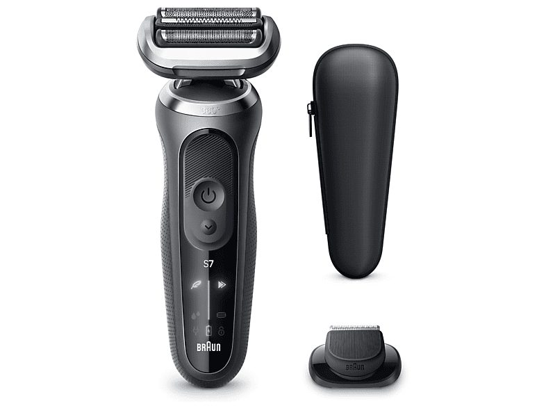 Afeitadora - Braun Afeitadora eléctrica Series 7 72-G1200S, 3 modos, 1 accesorio de precisión, 60 min autonomía, Afeitado en seco y en mojado, Gris — foto 2