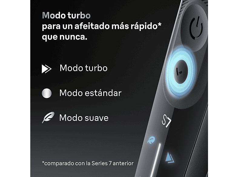 Afeitadora - Braun Afeitadora eléctrica Series 7 72-G1200S, 3 modos, 1 accesorio de precisión, 60 min autonomía, Afeitado en seco y en mojado, Gris — foto 5