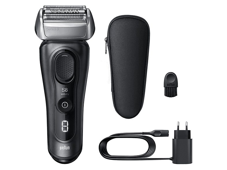 Afeitadora - Braun Afeitadora eléctrica Series 8 8603s, SensoAdapt, 60 min autonomía, Afeitado en seco y en mojado, Gris — foto 10
