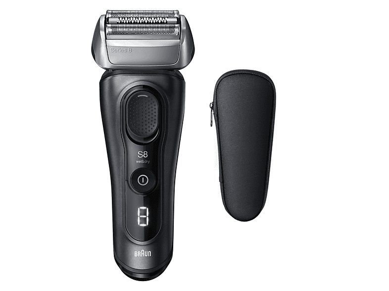 Afeitadora - Braun Afeitadora eléctrica Series 8 8603s, SensoAdapt, 60 min autonomía, Afeitado en seco y en mojado, Gris — foto 2