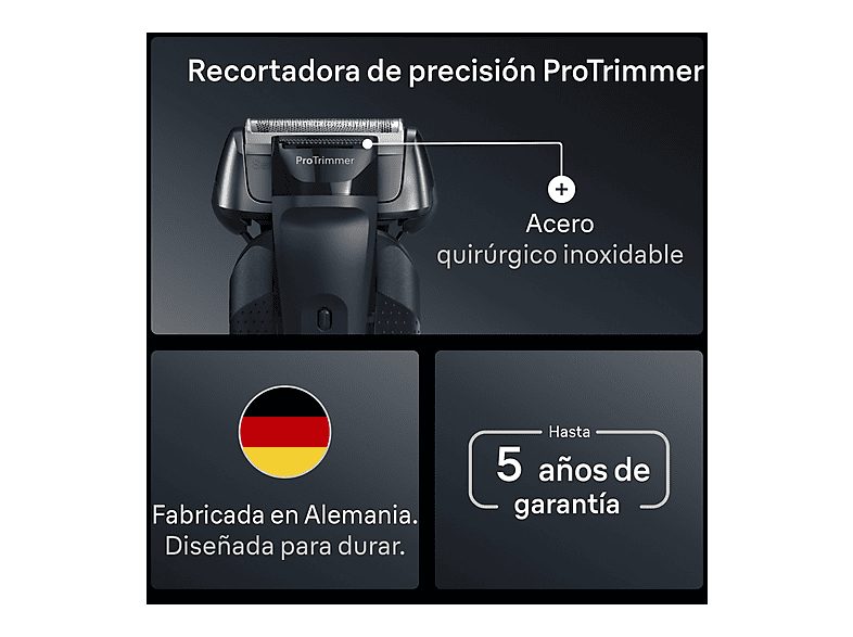 Afeitadora - Braun Afeitadora eléctrica Series 8 8663CC, SensoAdapt, 60 min autonomía, Centro SmartCare, Afeitado en seco y en mojado, Gris — foto 7
