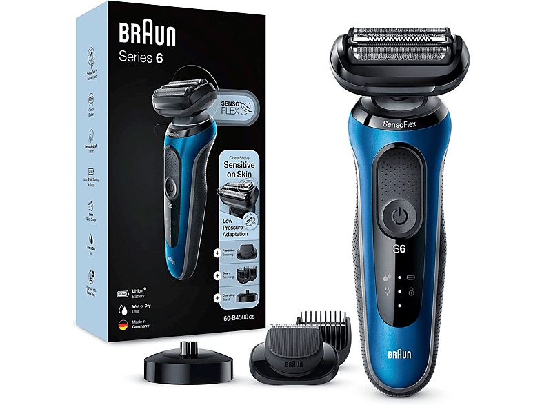 Afeitadora - BRAUN BRAUN Series 6 61-B1200s / Afeitadora inalámbrica, 1min, Azul — foto 2