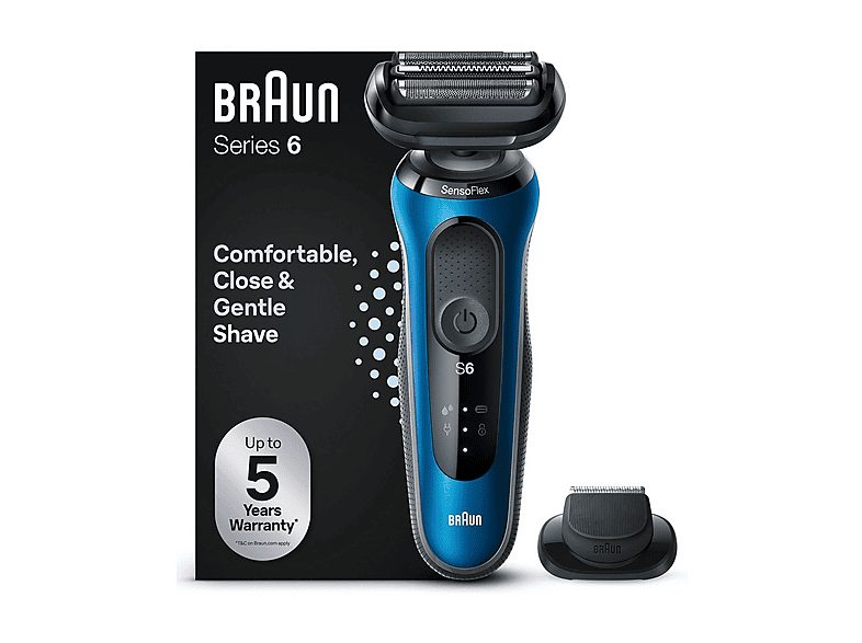 Afeitadora - BRAUN BRAUN Series 6 61-B1200s / Afeitadora inalámbrica, 1min, Azul — foto 3