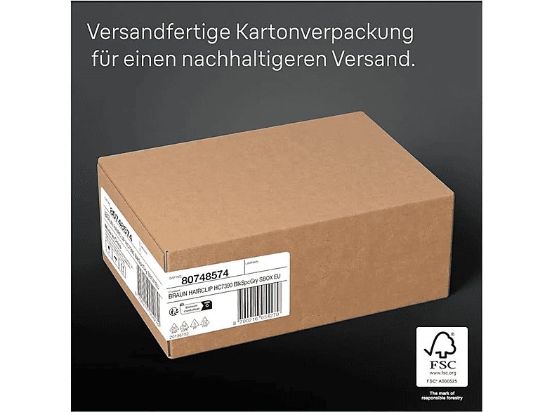 Afeitadora - BRAUN HC7390, 7 h, Negro — foto 2