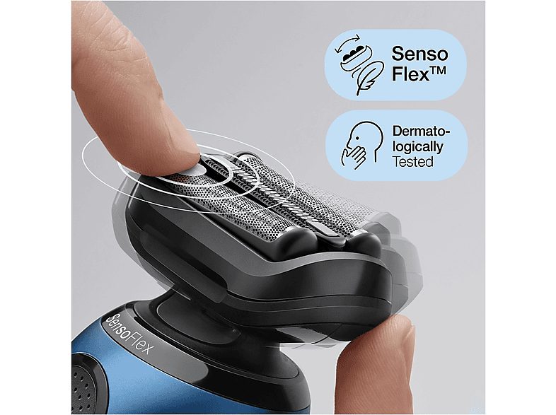 Afeitadora - BRAUN MAQUINA DE AFEITAR SERIES 6 AZUL BRAUN, 50 Min., Negro, Azul — foto 2