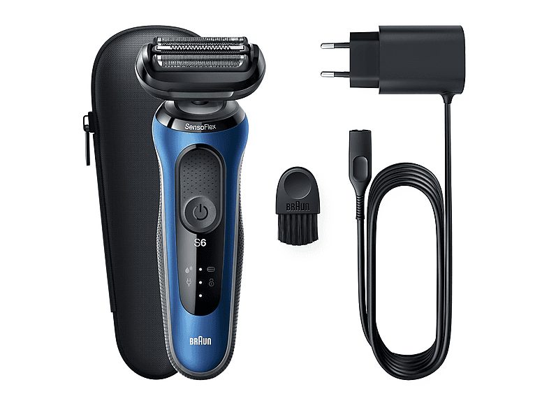 Afeitadora - BRAUN MAQUINA DE AFEITAR SERIES 6 AZUL BRAUN, 50 Min., Negro, Azul — foto 5