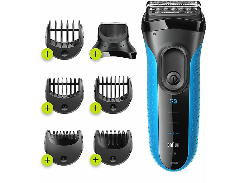 Afeitadora - BRAUN S3010BT, 45 min, Sistema de corte de triple acción., Negro — foto 2