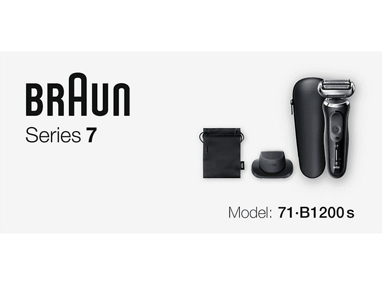 Afeitadora - Braun Series 7 71-B1200S, Afeitadora eléctrica de barba, Wet & Dry, Accesorio para corte de pelo, Azul — foto 10