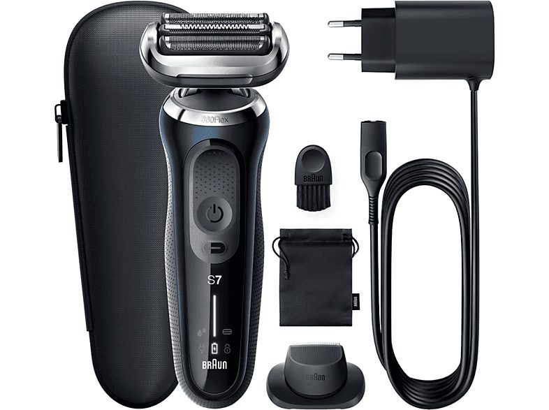 Afeitadora - Braun Series 7 71-B1200S, Afeitadora eléctrica de barba, Wet & Dry, Accesorio para corte de pelo, Azul — foto 12