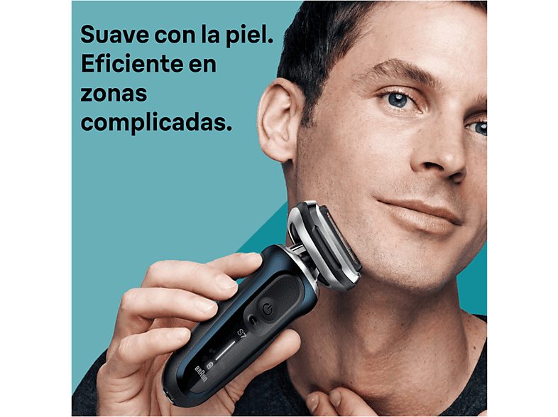 Afeitadora - Braun Series 7 71-B1200S, Afeitadora eléctrica de barba, Wet & Dry, Accesorio para corte de pelo, Azul — foto 2