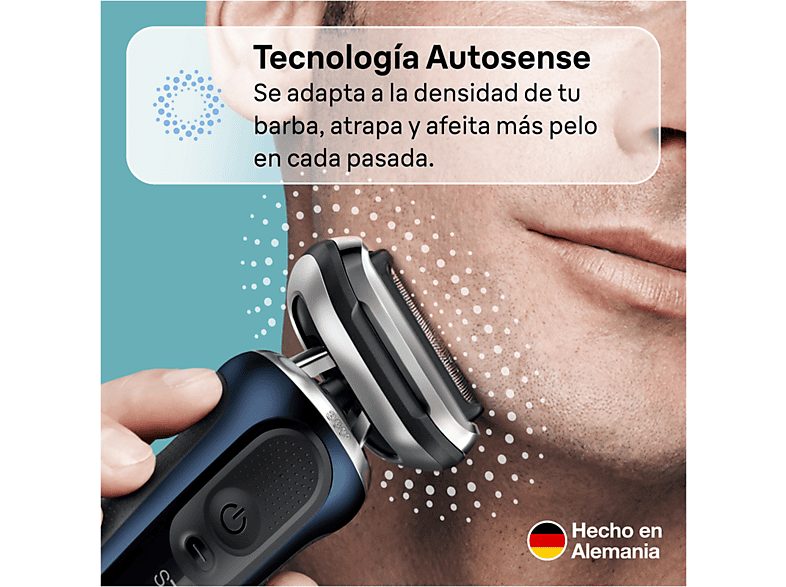 Afeitadora - Braun Series 7 71-B1200S, Afeitadora eléctrica de barba, Wet & Dry, Accesorio para corte de pelo, Azul — foto 4