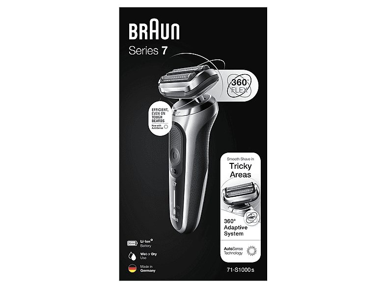 Afeitadora - BRAUN Series 7 71-S1000s, 50 Min., Plata — foto 6