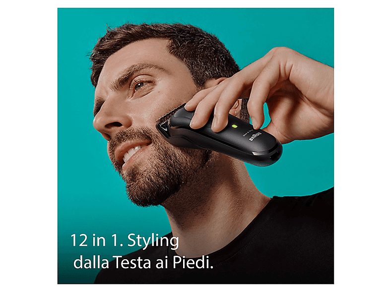 Afeitadora multifunción - BRAUN MGK7460;BRAUN, BarbaCuerpoOídoCabezalBigoteNariz accesorios, Negro — foto 3