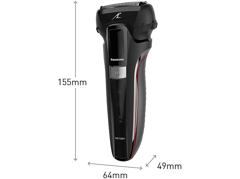 Afeitadora - PANASONIC ES-LL41-K503, 50 min, Sensor de afeitadoSistema de corte de 3 láminasCuchillas afiladas a 30ºWet&Dry, Negro — foto 2