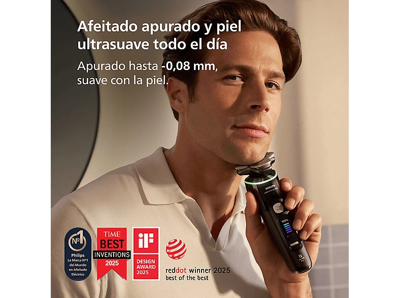 Afeitadora - Philips i9000 Prestige Ultra XP9400/31, Afeitado en seco/mojado con tecnología SkinIQ Pro, Sensor IA de presión y control, App smartphone — foto 2