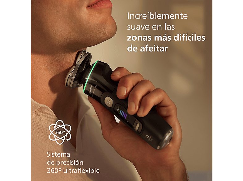 Afeitadora - Philips i9000 Prestige Ultra XP9400/31, Afeitado en seco/mojado con tecnología SkinIQ Pro, Sensor IA de presión y control, App smartphone — foto 6