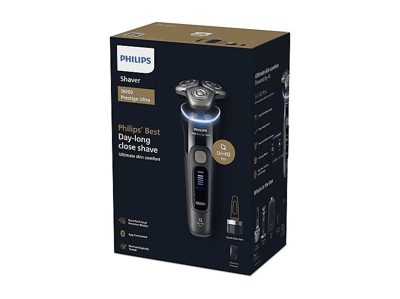 Afeitadora - Philips i9000 Prestige Ultra XP9400/31, Afeitado en seco/mojado con tecnología SkinIQ Pro, Sensor IA de presión y control, App smartphone — foto 9