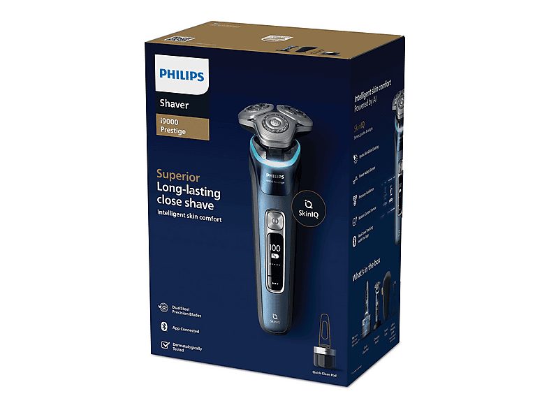 Afeitadora - Philips i9000 Prestige XP9201/30, 60 min, Con tecnología SkinIQ, 5 modos de afeitado, Sensor IA de presión y control, App smartphone — foto 9