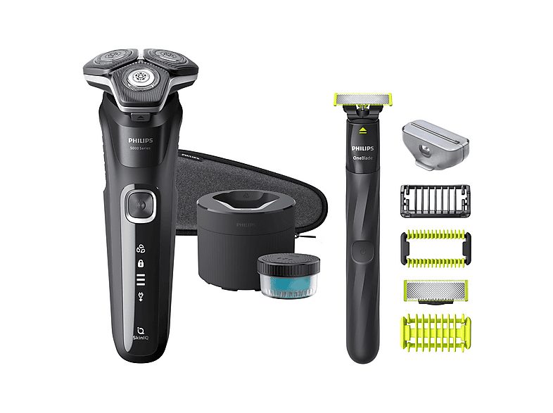 Afeitadora - PHILIPS S5898/79, 60 min, carga rápida, recortador de precisión, lavable, afeitado en seco, afeitado en húmedo, Cromo — foto 6