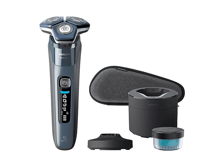 Afeitadora - PHILIPS S7882/55, 60 Min., Cortador de relieves, Azul — foto 2