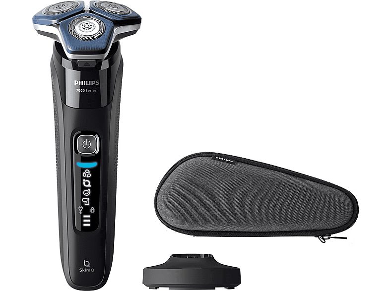 Afeitadora - PHILIPS S7886_35, 60 min, carga rápida, recortador de precisión, lavable, afeitado en seco, afeitado en húmedo, Negro