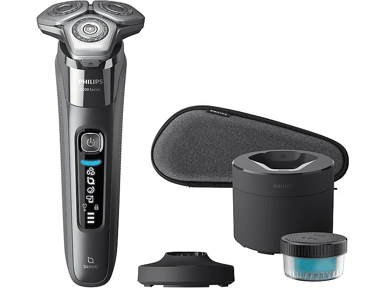 Afeitadora - PHILIPS S8697/55, 50.0 min, carga rápida, recortador de precisión, lavable, afeitado en seco, afeitado en húmedo, Cromo — foto 2
