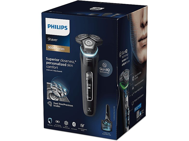 Afeitadora - PHILIPS S9976/55, 1min, carga rápida, recortador de precisión, lavable, afeitado en seco, afeitado en húmedo — foto 2