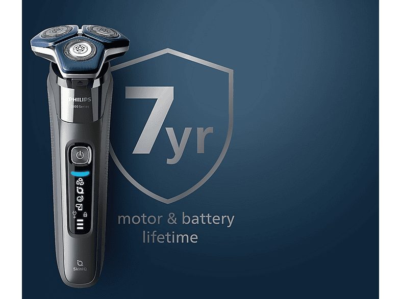 Afeitadora - PHILIPS SHAVER Series 7000 S7882/54, 60 Min., Cortador de relieves, Negro, Azul — foto 2