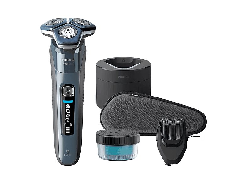 Afeitadora - PHILIPS SHAVER Series 7000 S7882/54, 60 Min., Cortador de relieves, Negro, Azul — foto 5