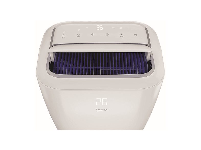 Aire acondicionado portátil - BEKO BPN112C, 3000 fg/h, 3 velocidades, 380 m³, 65 dB(A), Blanco — foto 7