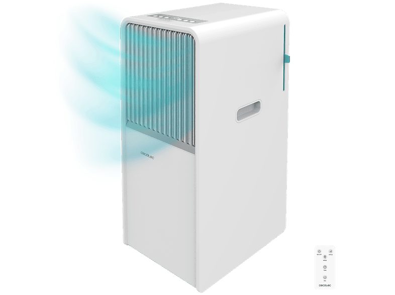 Aire acondicionado portátil - Cecotec ForceClima 12650 Style Heating, 3000 fg/h, 23 m², 5 modos, Deshumidificador, Bomba de calor, Mando, White