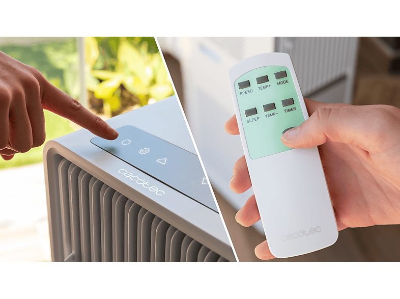 Aire acondicionado portátil - Cecotec ForceClima 12650 Style Heating, 3000 fg/h, 23 m², 5 modos, Deshumidificador, Bomba de calor, Mando, White — foto 3