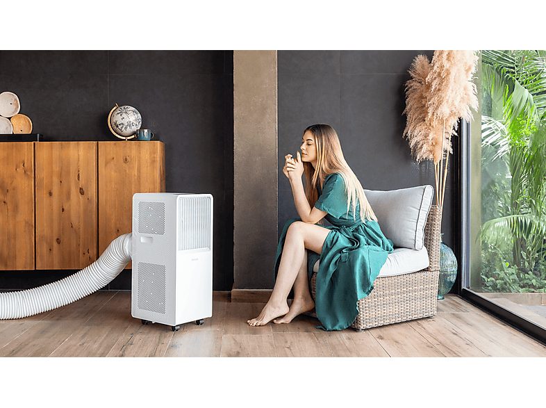 Aire acondicionado portátil - Cecotec ForceClima 12650 Style Heating, 3000 fg/h, 23 m², 5 modos, Deshumidificador, Bomba de calor, Mando, White — foto 6