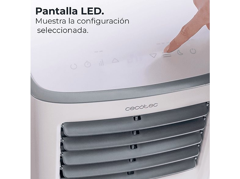 Aire acondicionado portátil - CECOTEC ForceClima 7400 Soundless Touch, 7000 fg/h, 2 velocidades, 15 m², 65 dB(A), Multicolor — foto 5