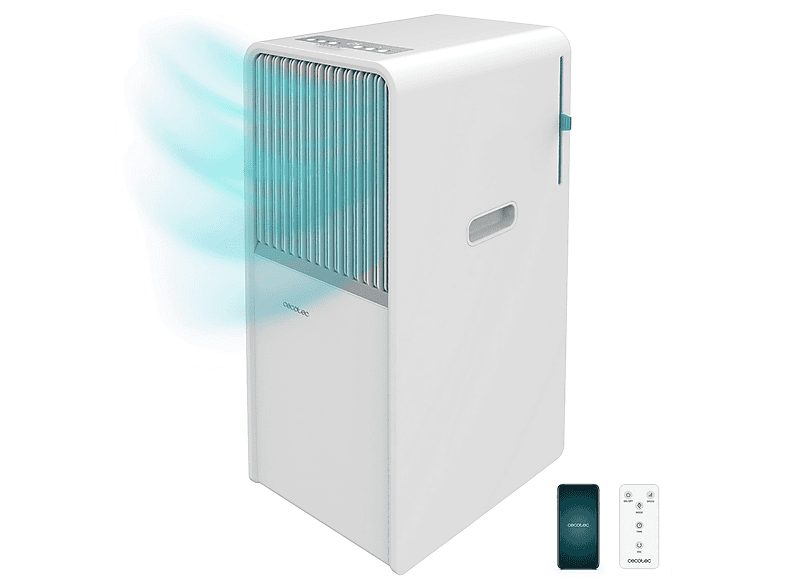 Aire acondicionado portátil - CECOTEC ForceClima 7550 Style Connected, 7000 fg/h, 2 velocidades, 20 m², 65 dB(A), Multicolor