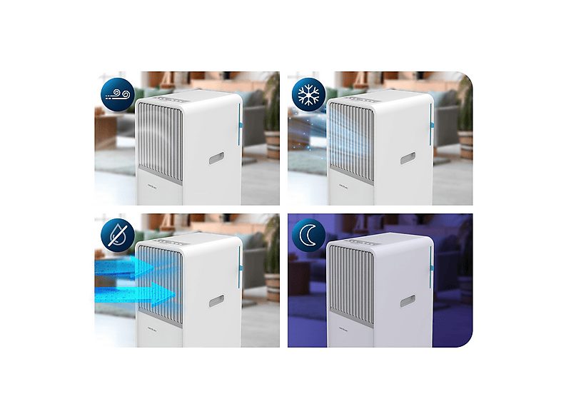 Aire acondicionado portátil - CECOTEC ForceClima 7550 Style Connected, 7000 fg/h, 2 velocidades, 20 m², 65 dB(A), Multicolor — foto 7