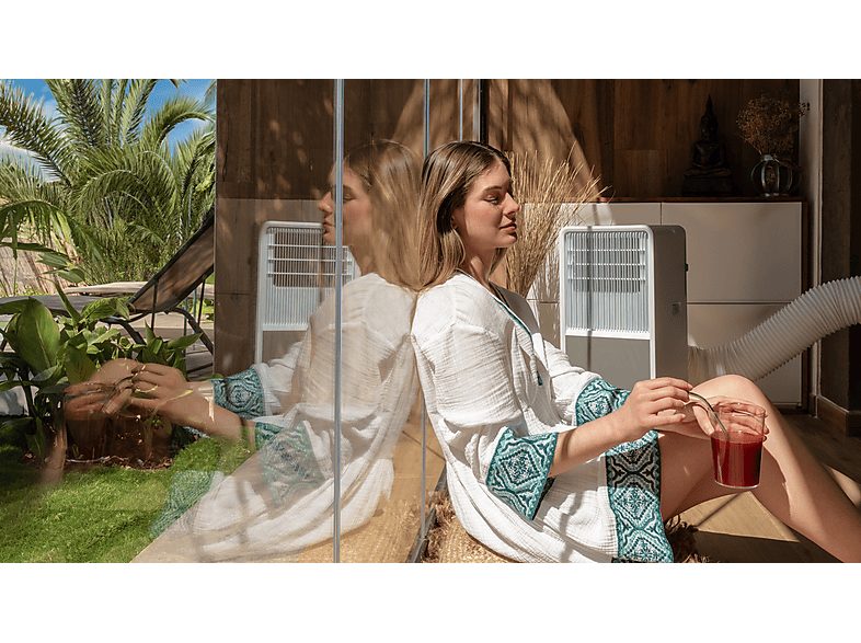 Aire acondicionado portátil - Cecotec ForceClima 9150 Style, 2250 fg/h, 2 velocidades, 25 m², 4 modos, Deshumidificador, Mando a distancia, White — foto 10