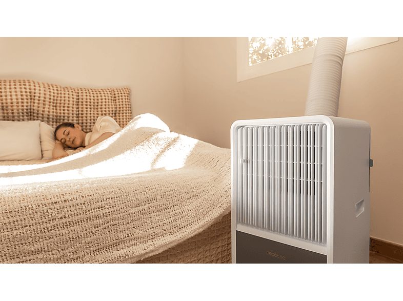 Aire acondicionado portátil - Cecotec ForceClima 9150 Style, 2250 fg/h, 2 velocidades, 25 m², 4 modos, Deshumidificador, Mando a distancia, White — foto 5